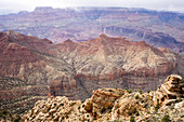 Blick auf den Grand Canyon vom Desert View Watchtower; Grand Canyon National Park, Arizona