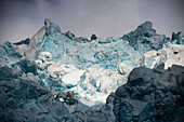 Jagged mountain of packed ice on South Georgia Island; South Georgia, Antarctica