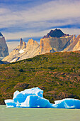 Iceberg Floating on Lago Grey, Torres del Paine National Park; Patagonia, Chile