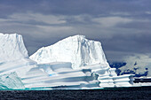 Riesiger skulptierter Eisberg bei Couverville Island.