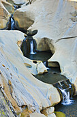 The Seven Teacups waterfalls in the Sierra Nevada Mountains.