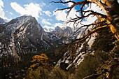 Clouds forming over the mountain peak of Mount Whitney and the Sierras; Lone Pine, California, United States of America