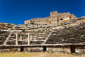 The theatre in the ruins at Miletus, near Kusadasi, Turkey.; The ruins of Miletus, near Kusadasi, close to the Aegean coast, in western Anatolia, Turkey.