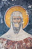Close-up of wall frescoes from the Saints Apostles Holy Orthodox Church in Ancient Agora; Athens, Greece