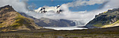 Mt Hvannadalshnjukur (2110m/6942ft), the highest mountain in Iceland.; Mt Hvannadalshnjukur, Skaftafell National Park, Iceland.