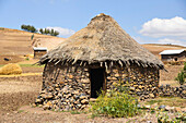African round hut, traditional dwelling in the rural countryside; Ethiopia