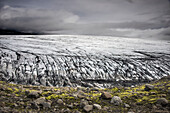 Rand des Vatnajokull-Gletschers, des größten Gletschers in Island; Djupivogur, Südküste, Island