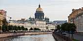 Saint Isaac's Cathedral And Moyka River; St. Petersburg Russia