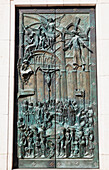 Bronze Doors To The Cathedral Of Our Lady Of Almudena; Madrid Spain