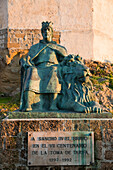 Statue von Sancho El Bravo; Tarifa Cadiz Andalusien Spanien