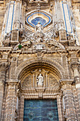 Ornate Design On The Facade Of The Cathedral; Jerez De La Frontera Andalusia Spain