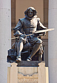 Statue Of Spanish Artist Diego Velazquez Outside The El Prado Museum; Madrid Spain