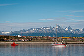 Boote im Hafen; Ushuaia, Tierra Del Fuego, Argentinien