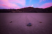 Moving Rocks At Racetrack Playa; Death Valley California United States Of America