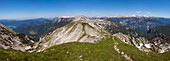Panoramablick vom Gipfel des Vogel in den Julischen Alpen; Bohinj Gorenjska Slowenien
