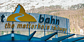 A Sign For The Matterhorn Railway; Zermatt Valais Switzerland