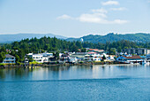 View Of The Old Town Of Florence Along The Siuslaw River; Florence Oregon United States Of America
