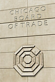 Sign For The Chicago Board Of Trade On The Side Of A Building; Chicago Illinois United States Of America
