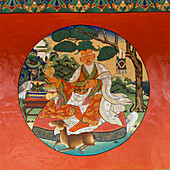 China, Xizang, Lhasa, Drepung Monastery, Wall painting