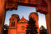 View of Cathedral Basilica of St Francis of Assisi; Santa Fe, New Mexico, USA