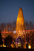 China, Beijing, Illuminated stone tower