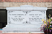 USA, Georgia, Atlanta, Tombstone of Rev. Martin Luther King Jr. and Coretta Scott King