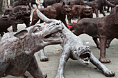 China, Peking, Statuen von wilden Tieren