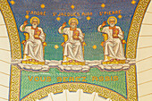 Israel, Nahaufnahme eines Mosaiks in der Kirche St. Peter; Gallicantu