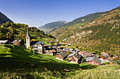 Switzerland, Valais, View of village; Grengois Village