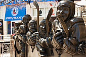 Sculpture Of Kids In Hockey Equipment; Toronto, Ontario, Canada