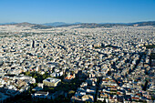 Cityscape View Of Athens At Sunrise; Athens, Greece