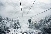 Amazing Landscape From High Mountain Elevator At Huanglong