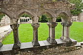 Verschnörkelte Säulen außerhalb von Ashford Castle; Grafschaft Galway, Irland