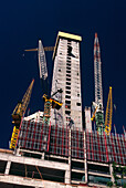 Bürogebäude Bau, Kräne