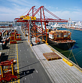 Docks, Beladung Containerschiff, Melbourne