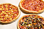 Three Pizzas