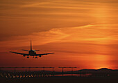 Plane Landing, Vancouver, British Columbia, Canada