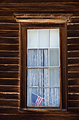 Nahaufnahme eines Fensters, Bodie State Historic Park, Kalifornien, USA