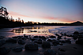 Tofino area of Long Beach at sunrise, West Coast, British Columbia, Canada
