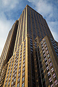 Looking up at Empire State Building, New York City, New York, USA