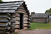 Log Buildings at Valley Forge National Historical Park, Pennsylvania, USA