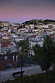 Stadtbild von Lissabon, bei Sonnenuntergang, Portugal
