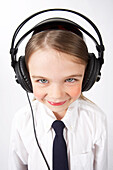 Girl wearing Headphones