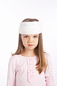 Girl With a Bandage on Her Head