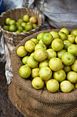 Orangen auf dem Markt, Indien