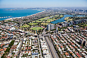 Luftaufnahme von St Kilda in Melbourne, Australien