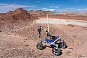 The OzU Mars Rover in the University Rover Challenge, Mars Desert Research Station in the Mars-like desert in Utah. Ozyegin University, Istanbul, Turkey