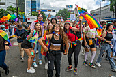 Pride Parade in Caracas, Venezuela. With the presence of the UN in Venezuela, diplomats and representatives of different embassies of the European Union in Venezuela. July 2, 2023