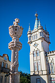 Rathaus von Sintra (Camara Municipal de Sintra), bemerkenswertes Gebäude im manuelinischen Stil der Architektur, Portugal
