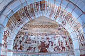 Mittelalterliche Malereien, Kirche Mariä Himmelfahrt. Alaitza. alava. Baskenland. Spanien